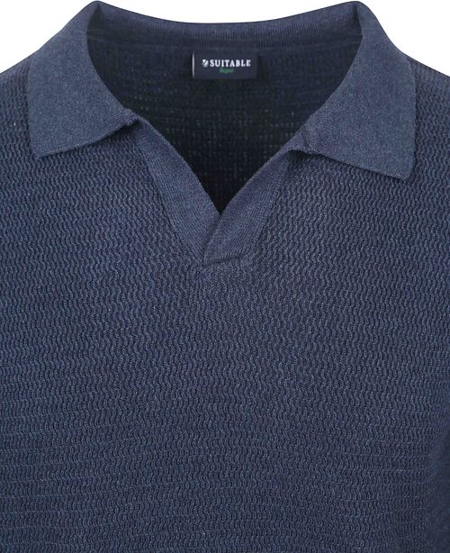 Suitable Trui Riva Structure Melange Navy Product / Detail