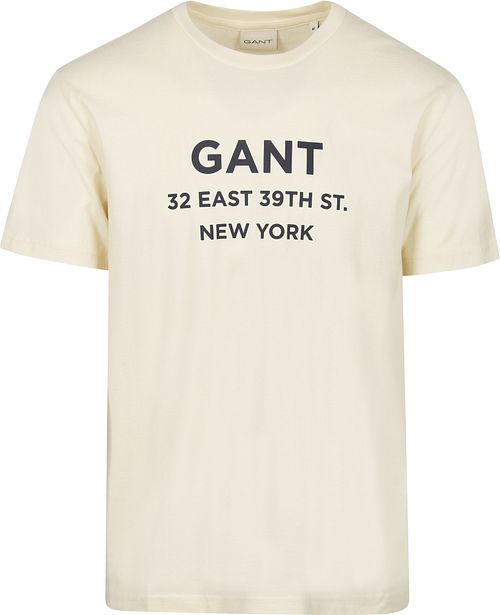 Gant T-shirt Grafisk Logo Ecru Product