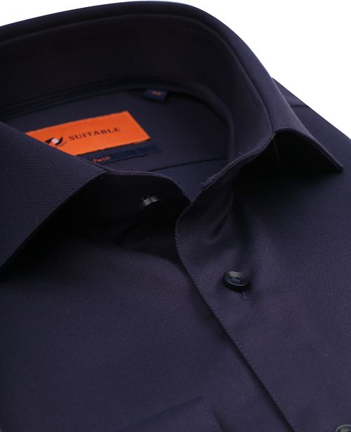 Suitable Skjorte Lilla Twill Aubergine Product / Detail