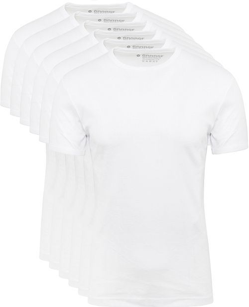 Garage Stretch Basic T-Shirt Weiss Rundhals 6-Pack Product