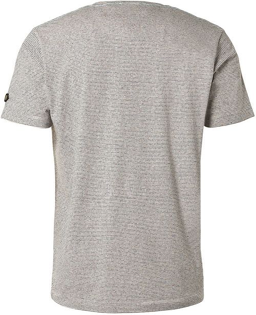 T-Shirt a rayas melange off-white de No Excess Product / Achterkant
