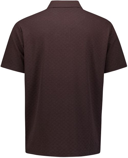 No Excess polo in maglia strutturata marrone Product / Achterkant