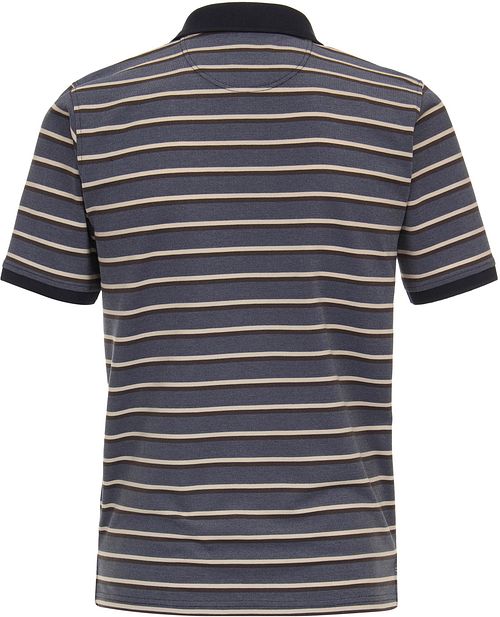 CASAMODA Polo Shirt Stripes Blue Product / Achterkant