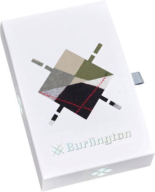 Burlington Gift Box Argyle 2-Pack A Carreaux Noir Ecru