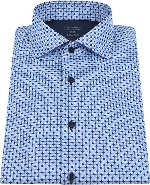 OLYMP Chemise Level 5 24/SevenDessin Bleu Product / Detail