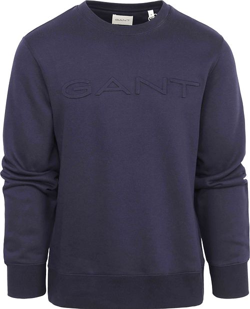 Gant Trøje Med Præget Logo i Navy Product