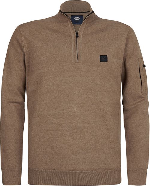 Petrol Half-Zip Sweater Oak Bruin