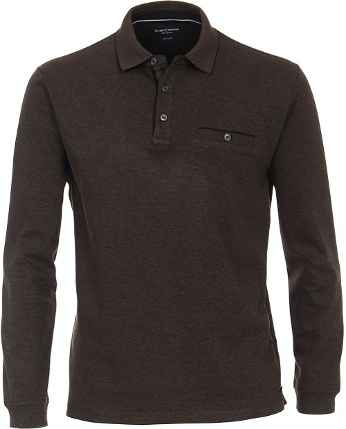 CASAMODA polo z długim rękawem brązowe Product
