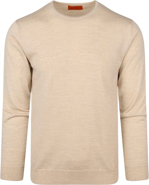 Merino Pullover mit Rundhalsausschnitt in Beige Product