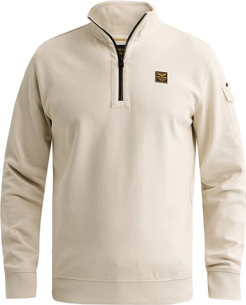 PME Legend Half Zip Sweater Bone White