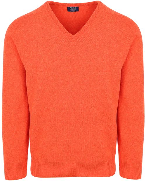 William Lockie V-Neck Lambswool Inferno