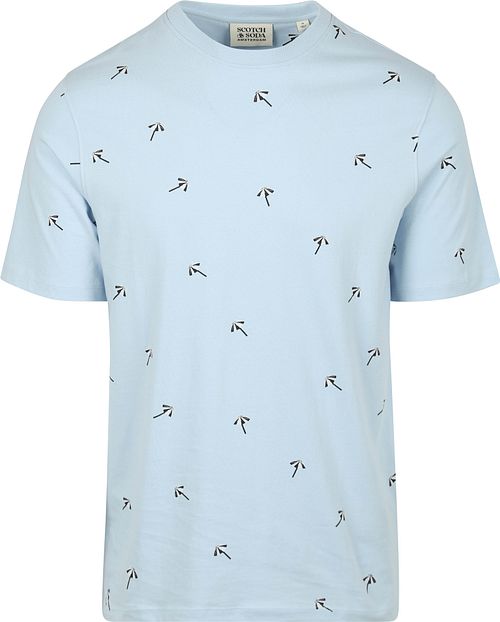 Scotch And Soda T-shirt med lysblåt tryk Product