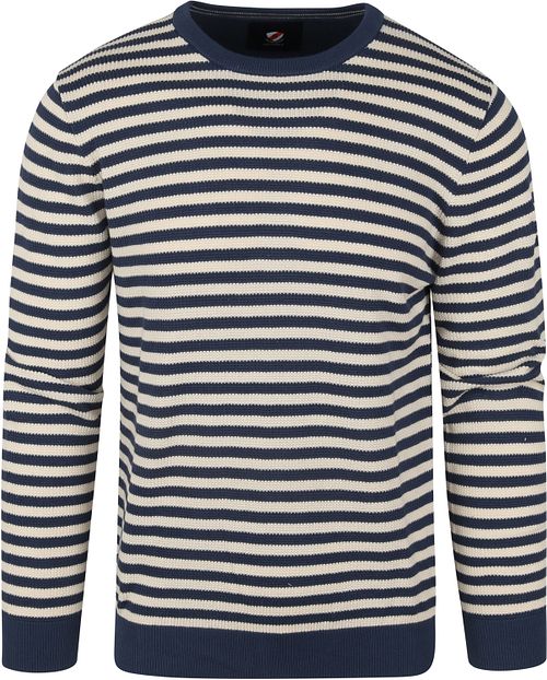 Suitable Pullover O-Ausschnitt Dunkel Blau Streifen Product