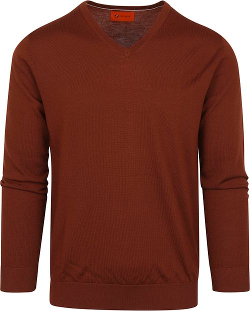 Suitable Pullover V-Hals Merino Brique Product
