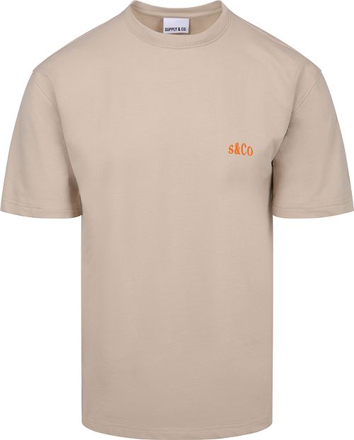 Supply & Co T-skjorte Backprint Beige Product