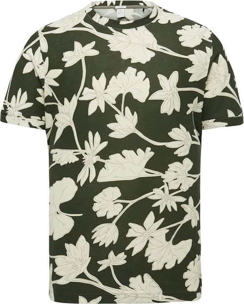 T-Shirt Cast Iron w kwiatowy wzór, ciemnozielony Product