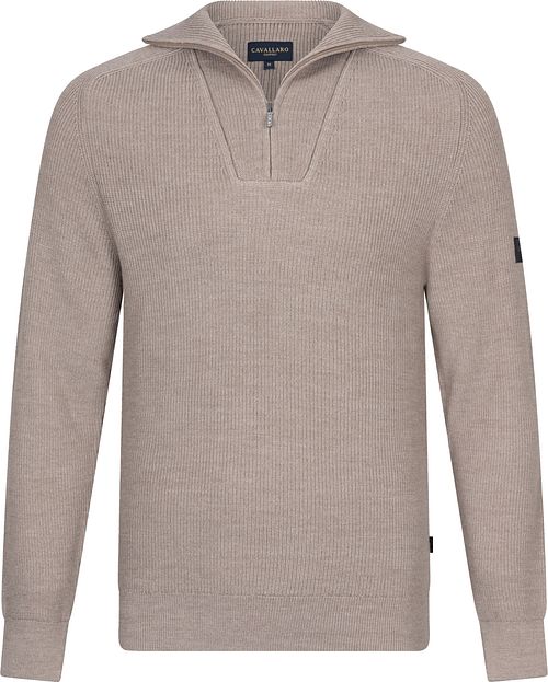 Cavallaro Corsico Half-Zip Pullover Beige Product