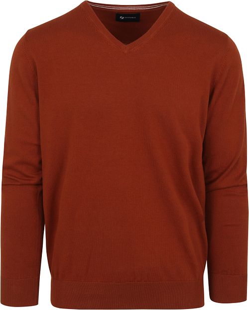 Suitable Sweter Vini z dekoltem w serek pomarańczowy Product