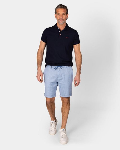 NZA Piké Peter Midnattsblå Model / Voorkant