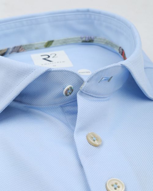 R2 Japansk Strikket Skjorte Med Korte Ermer Lyseblå Product / Detail