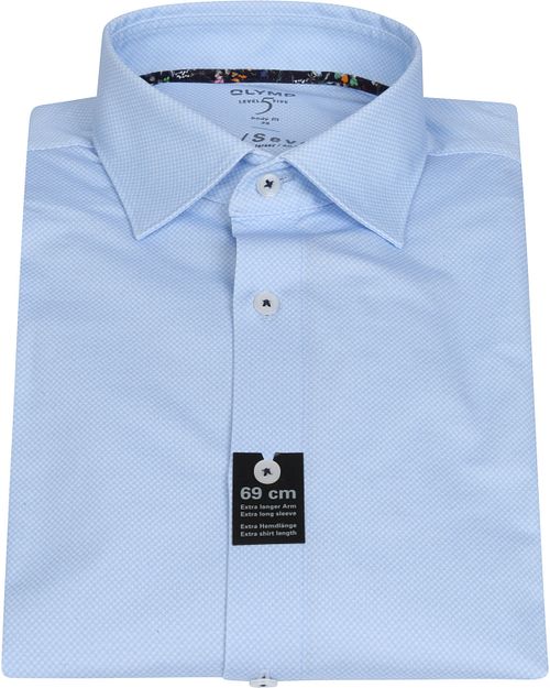 OLYMP Lvl 5 Extra LS Overhemd 24/Seven Blauw Product / Detail