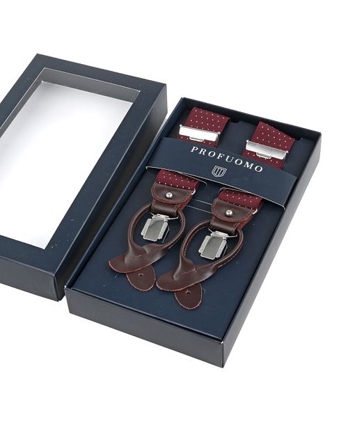 Profuomo Luxe Brynje Bordeaux-Hvit Verpakking