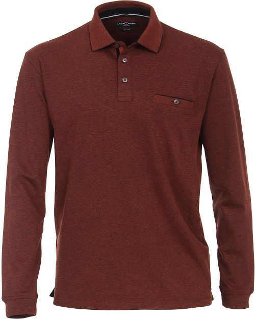 CASAMODA Poloshirt LS Dark Red Product