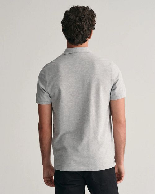 Gant Shield Pikétröja Grå Model / Voorkant