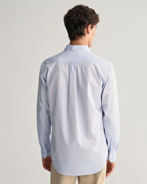 Gant Casual Hemd Poplin Hellblau Model / Voorkant