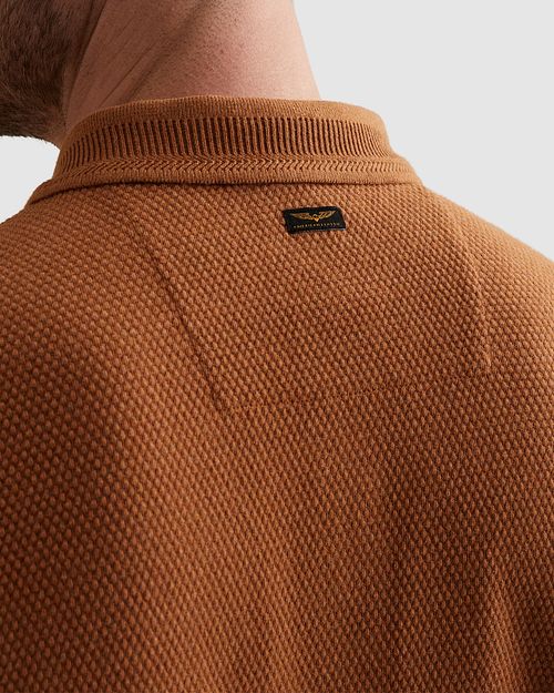 Koszulka polo PME Legend Popcorn Jersey w kolorze pomarańczowym Model / Detail