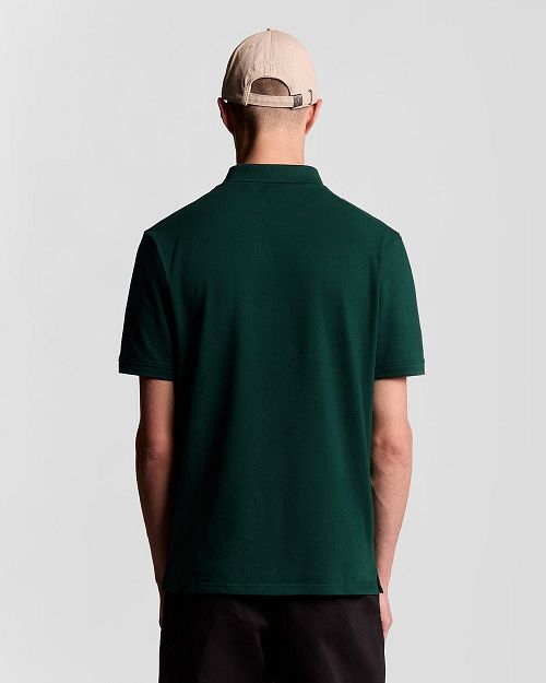 Lyle and Scott Polo Dark Green Model / Achterkant