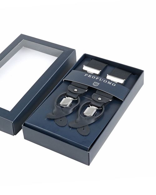 Profuomo Suspenders Black Verpakking