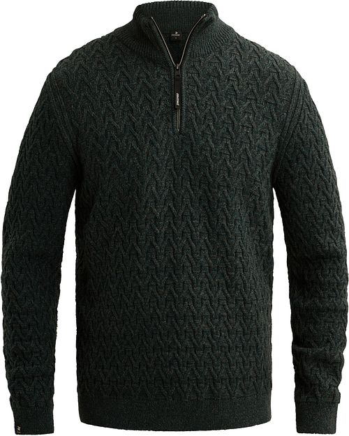 Vanguard Pullover Half Zip Wollmix Dunkelgrün