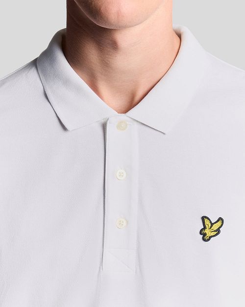 Lyle and Scott Poloshirt Weiß Model / Detail
