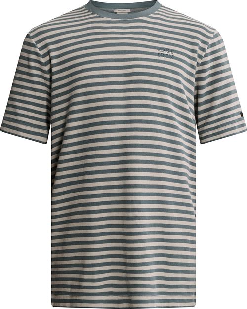 Cast Iron T-shirt Stripe Blue Mirage