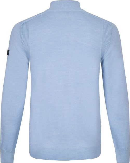 Cavallaro Palio Half Zip Pullover Wool Blend Light Blue Product / Achterkant