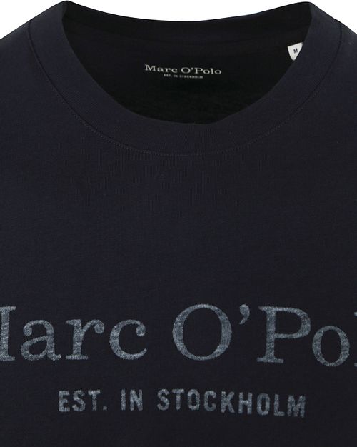 Marc O'Polo T-Shirt z logo, granatowy Product / Detail