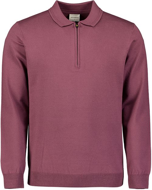 No Excess Polo Zip Pull Dark Wine Product