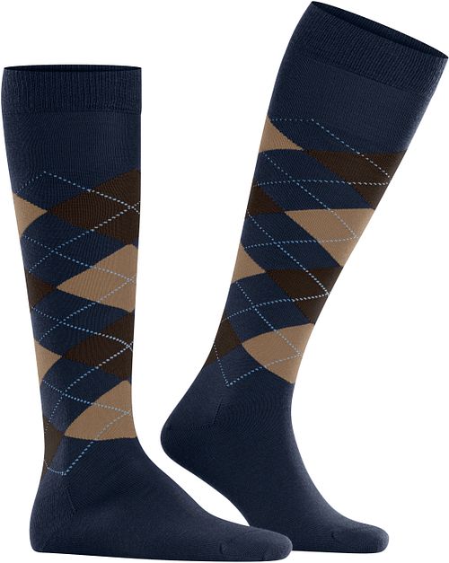 Calze al ginocchio Burlington Edinburgh in lana Navy Product / Detail