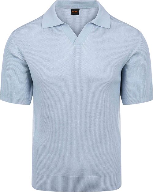 Koszulka polo BOSS Aravolo z długim rękawem w kolorze błękitnym Product