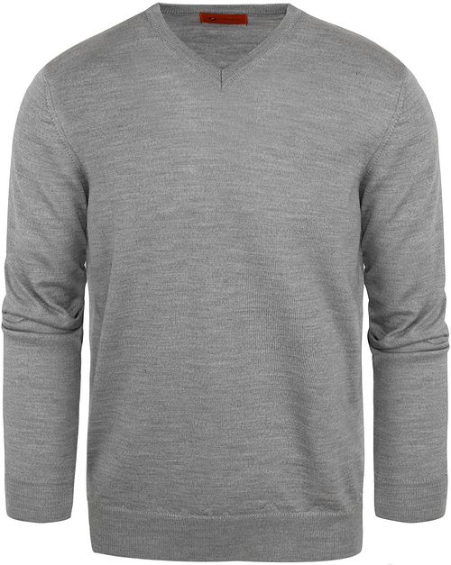 Suitable Pull-over Col-V Laine Gris Product
