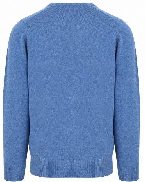 William Lockie V-Neck Lambswool Jeans Blue