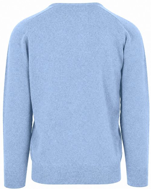 William Lockie V-Neck Lambswool Glacier Blue