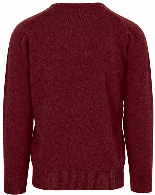 William Lockie V-Neck Lambswool Bordeaux