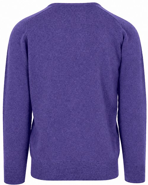 William Lockie V-Neck Lambswool Heliotrope