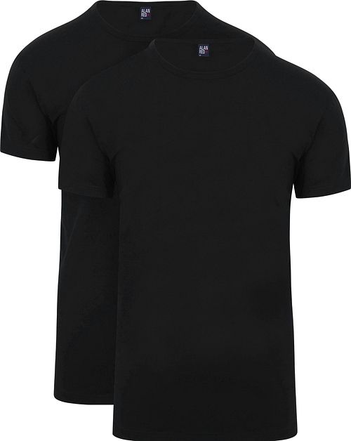 Alan Red Ottawa T-shirt Stretch Zwart (2Pack) Product