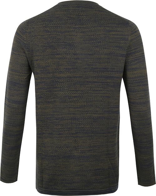 Dstrezzed Sweater Popcorn Melange Dark Green Product / Achterkant