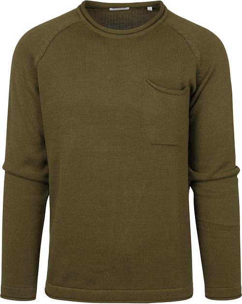 KnowledgeCotton Apparel Maglione verde oliva Product