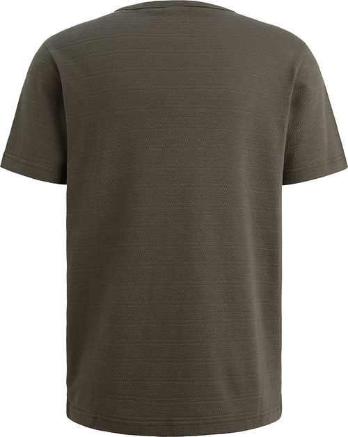 PME Legend T-shirt Jacquard Stripe Beluga Grön Product / Achterkant