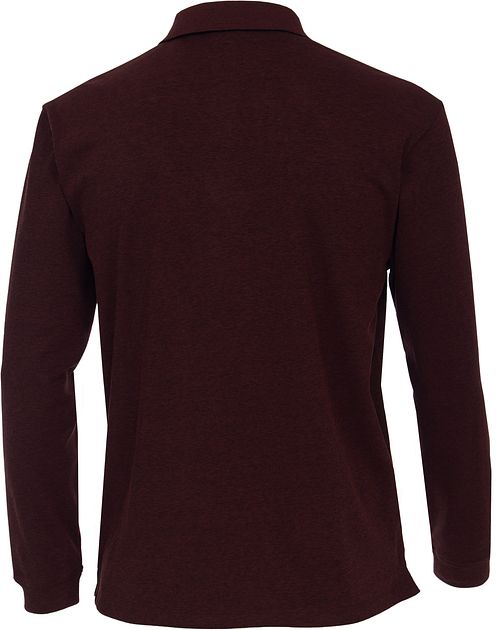 Casa Moda Poloshirt LS Bordeaux Rot Product / Achterkant